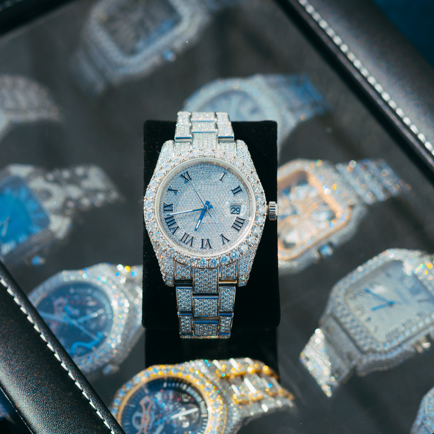 All-White Datejust Moissanite Watch (Rolex-Inspired)